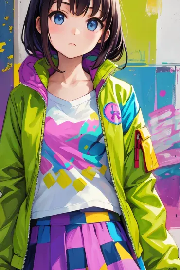 Anime Girl Green