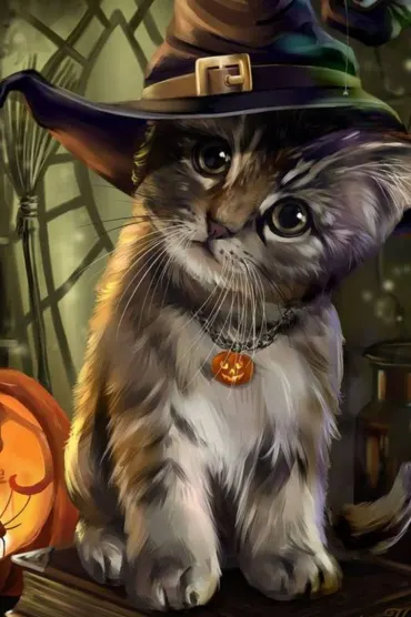 Cute Halloween Kitty