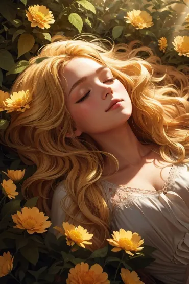 Girl With Flowers
