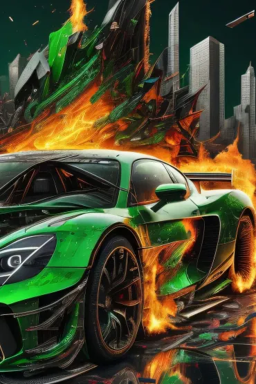 Green Car Sport Gt