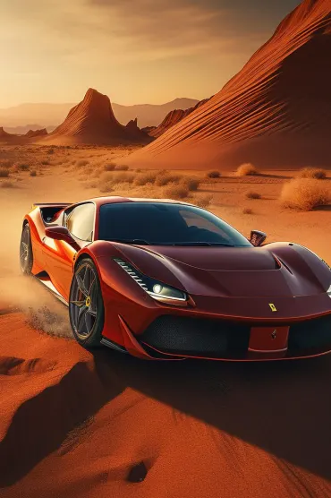 Lambo In Desert