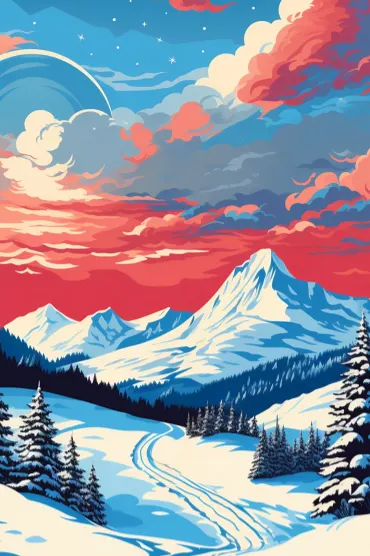 Winter And Montains